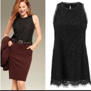 Cabi Display Lace Scallop Sleeveless Blouse #3605